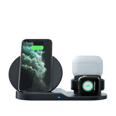 Fast Wireless Charging Pad 3-in-1 Mobile Phone/Earphone/Watch Charger For Airpods Pro/Apple Watch