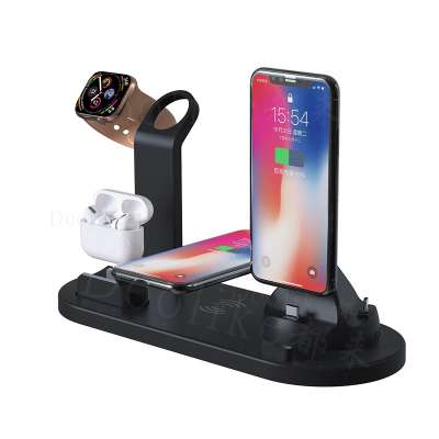 wireless charger station stand dock 3 in 1 Wireless Charger for apple watch for airpods