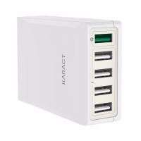 Karact QC3.0 5-Port Desktop USB Smart Charger Adapter