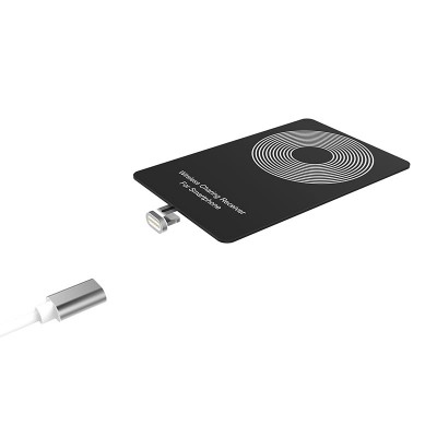 High quality compatible fast charging QI  wireless magnetic charging Receiver for iPhone/Type C/Micro