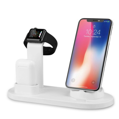 2019 Trending Product Cellphone  Wireless Charger Portable 3 in 1 Charging Station For iPhone Earbuds Air Pod